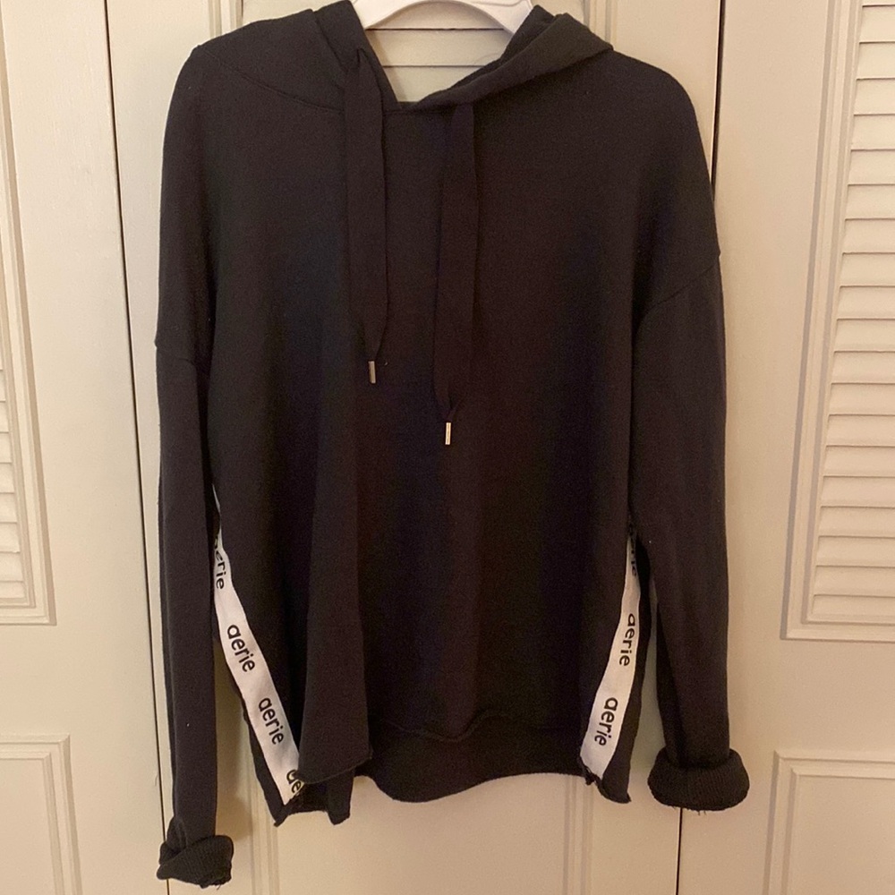 Dark grey, NEVER WORN, lightweight hoodie from Aerie!